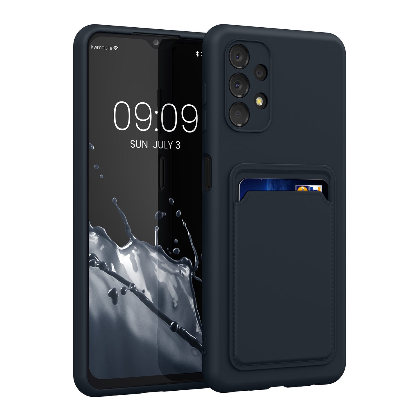 kwmobile Handyhülle kompatibel mit Samsung Galaxy A13 4G Hülle - Handy Cover mit Fach für Karten