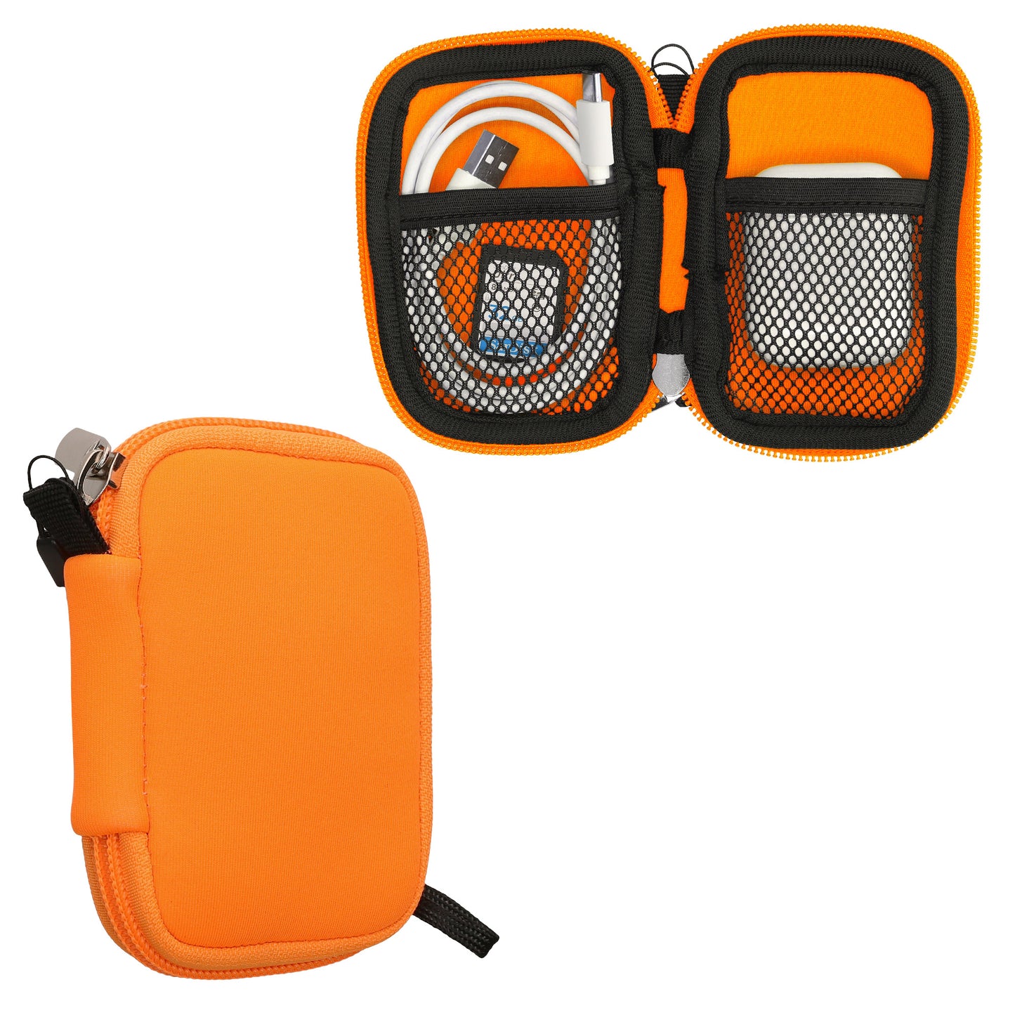 kwmobile In-Ear Kopfhörer Tasche kompatibel mit in-ear Headphones - Hülle Cover Case - 6 x 9 cm Innenmaße - Etui