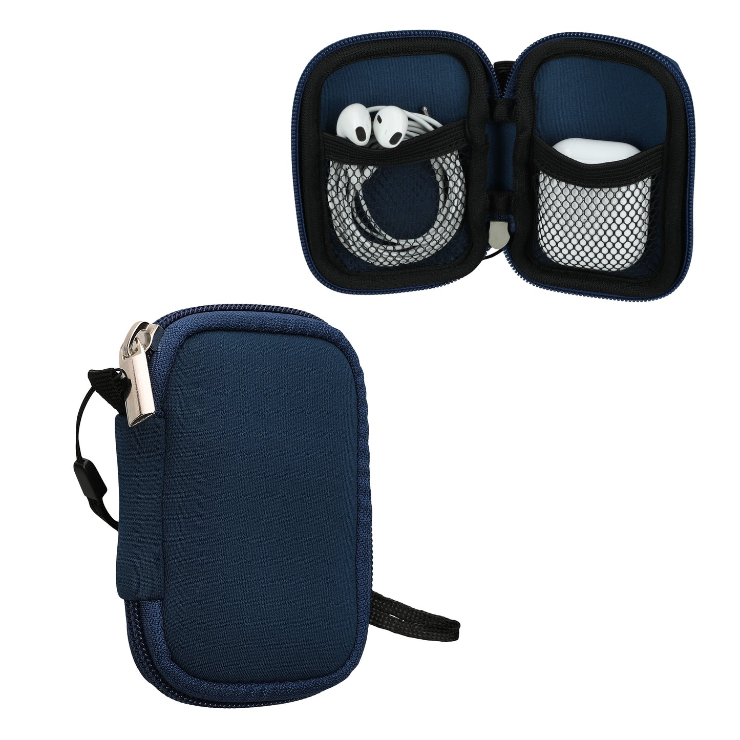 kwmobile In-Ear Kopfhörer Tasche kompatibel mit in-ear Headphones - Hülle Cover Case - 6 x 9 cm Innenmaße - Etui