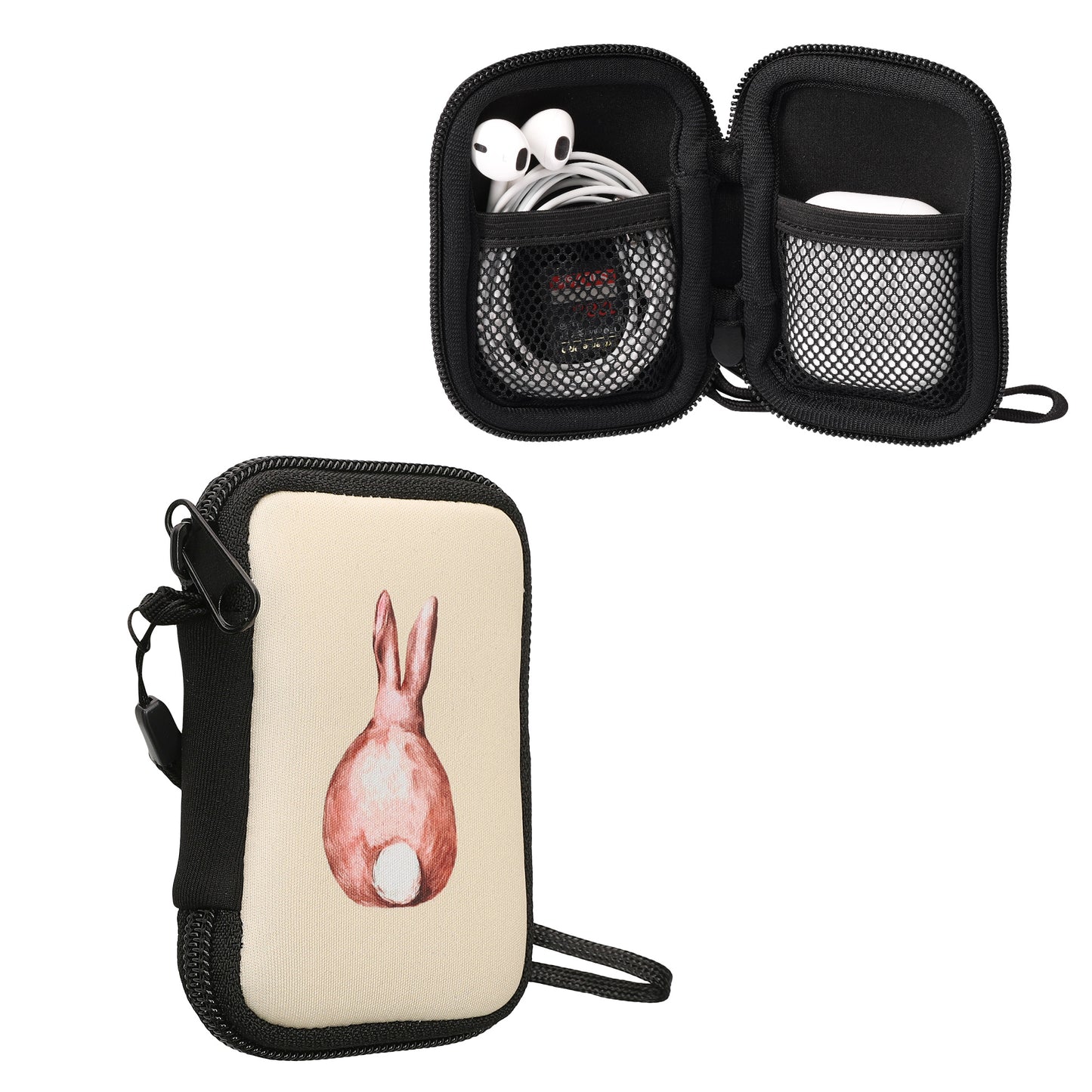 kwmobile In-Ear Kopfhörer Tasche kompatibel mit in-ear Headphones - Hülle Cover Case - 6 x 9 cm Innenmaße - Etui