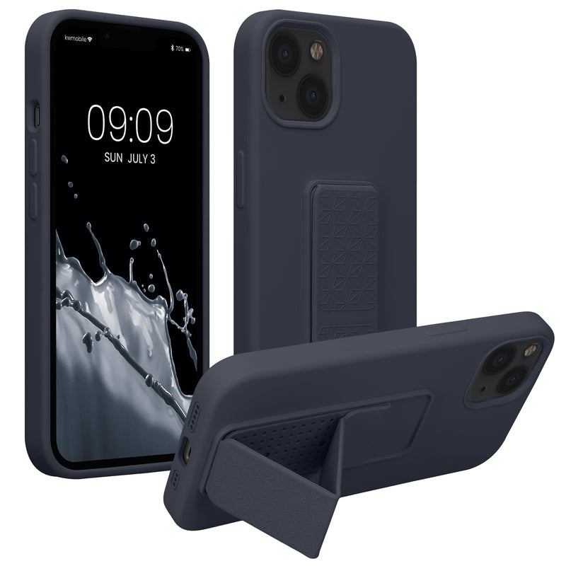 kwmobile Handyhülle für Apple iPhone 13 mit Fingerhalter und Stand Schutzhülle Cover