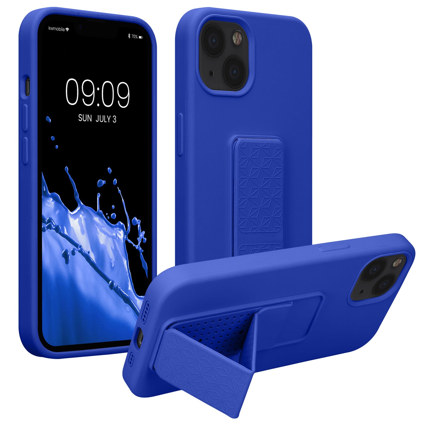 kwmobile Handyhülle für Apple iPhone 13 mit Fingerhalter und Stand Schutzhülle Cover