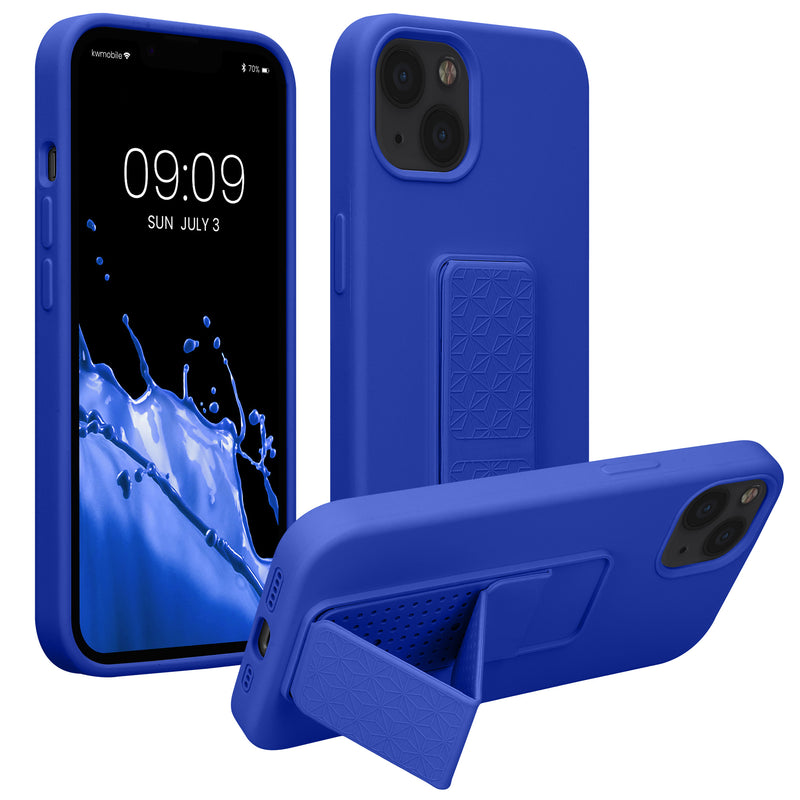kwmobile Handyhülle für Apple iPhone 13 mit Fingerhalter und Stand Schutzhülle Cover