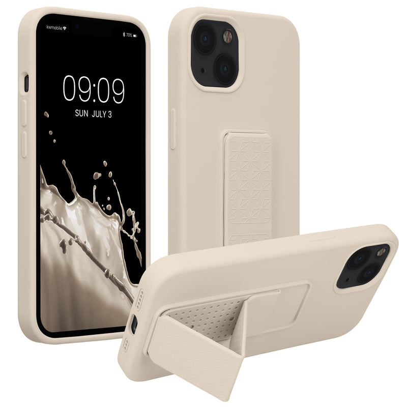 kwmobile Handyhülle für Apple iPhone 13 mit Fingerhalter und Stand Schutzhülle Cover