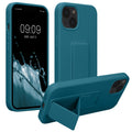 kwmobile Handyhülle für Apple iPhone 13 mit Fingerhalter und Stand Schutzhülle Cover