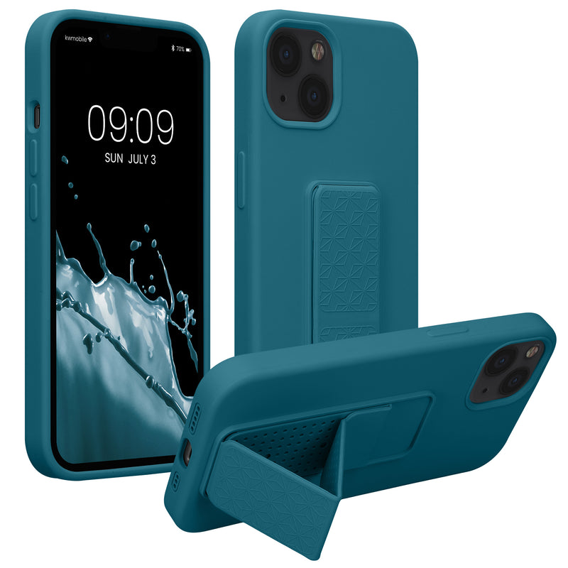 kwmobile Handyhülle für Apple iPhone 13 mit Fingerhalter und Stand Schutzhülle Cover