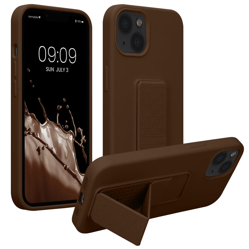 kwmobile Handyhülle für Apple iPhone 13 mit Fingerhalter und Stand Schutzhülle Cover