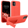 kwmobile Handyhülle für Apple iPhone 11 mit Fingerhalter und Stand Schutzhülle Cover