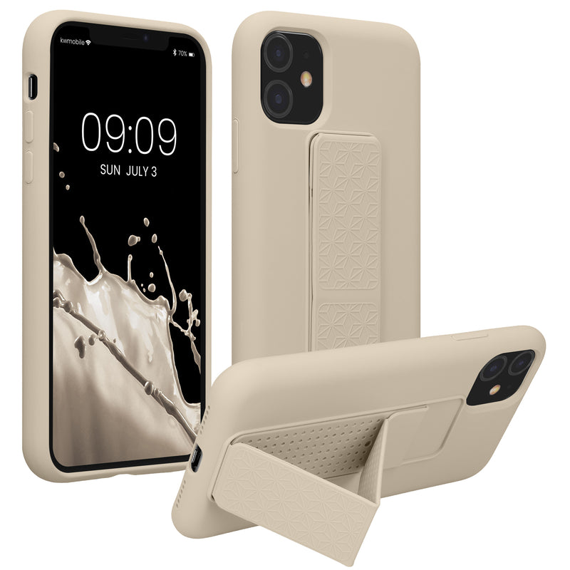 kwmobile Handyhülle für Apple iPhone 11 mit Fingerhalter und Stand Schutzhülle Cover