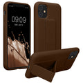 kwmobile Handyhülle für Apple iPhone 11 mit Fingerhalter und Stand Schutzhülle Cover