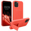 kwmobile Handyhülle für Apple iPhone 12 / iPhone 12 Pro mit Fingerhalter und Stand Schutzhülle Cover
