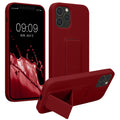 kwmobile Handyhülle für Apple iPhone 12 / iPhone 12 Pro mit Fingerhalter und Stand Schutzhülle Cover