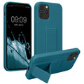 kwmobile Handyhülle für Apple iPhone 12 / iPhone 12 Pro mit Fingerhalter und Stand Schutzhülle Cover