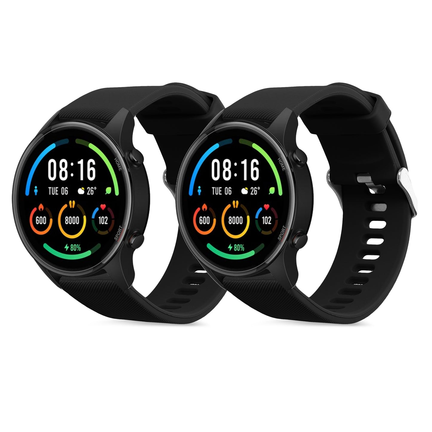 kwmobile Uhrenarmband für Xiaomi Mi Watch / Mi Watch Color Sport Armband Fitnesstracker Band Set Ersatzarmband Smartwatch