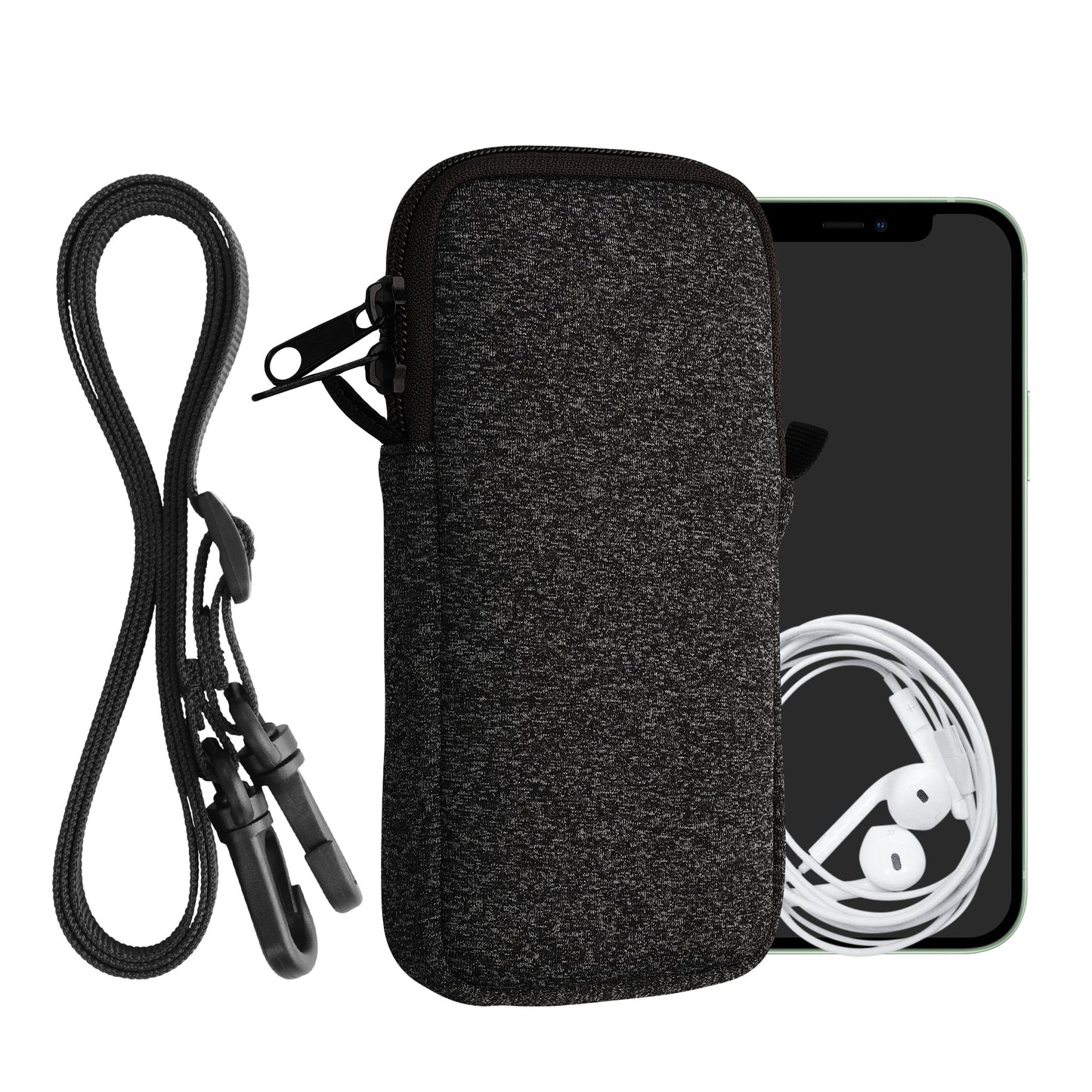 kwmobile Handytasche für Smartphones - Handy Tasche mit Handykette 15,2 x 8,3 cm Innenmaße