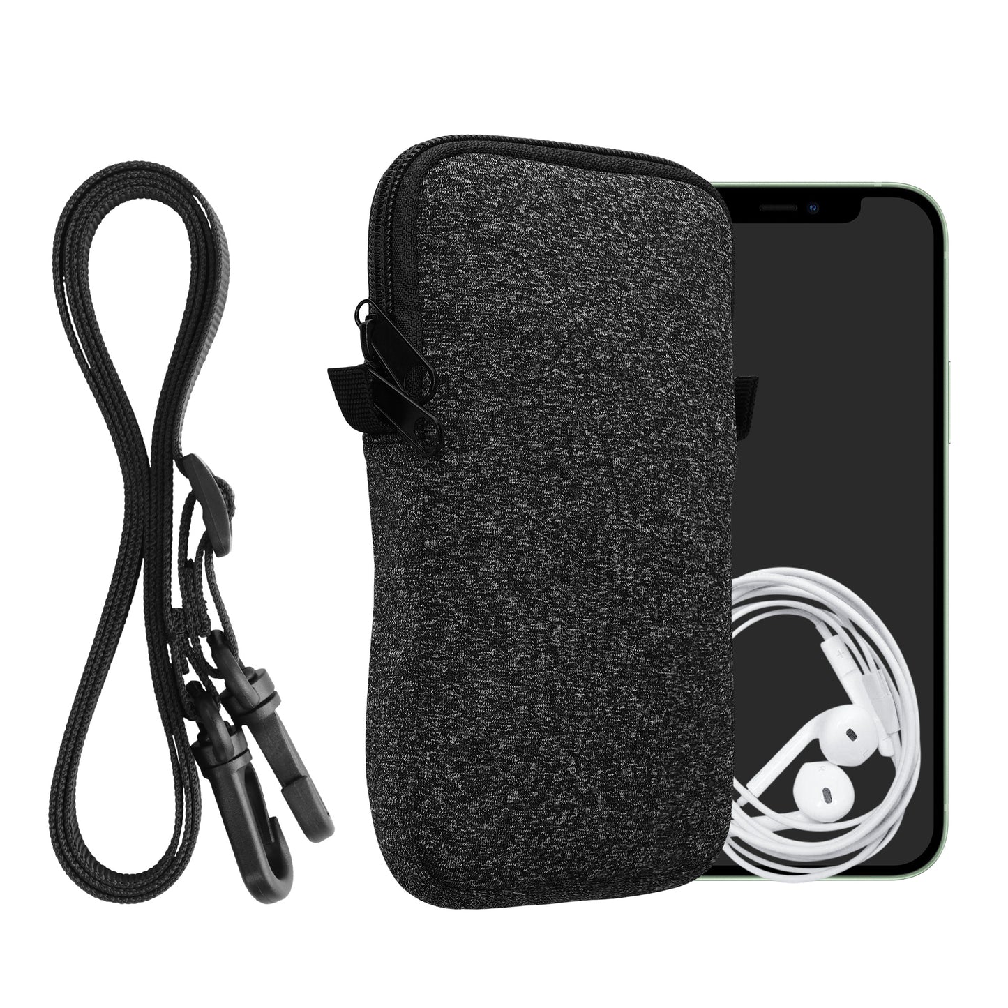 kwmobile Handytasche für Smartphones - Handy Tasche mit Handykette 15,2 x 8,3 cm Innenmaße