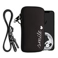 kwmobile Handytasche für Smartphones - Handy Tasche mit Kette 16,5 x 8,9 cm Innenmaße - Don't touch my Phone