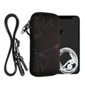 kwmobile Handytasche für Smartphones - Handy Tasche mit Kette 16,5 x 8,9 cm Innenmaße - Don't touch my Phone