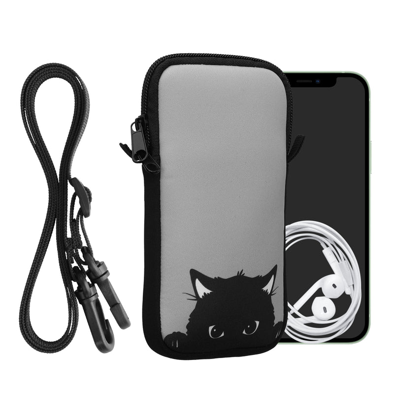 kwmobile Handytasche für Smartphones - Handy Tasche mit Kette 16,5 x 8,9 cm Innenmaße - Don't touch my Phone