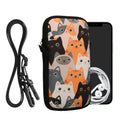 kwmobile Handytasche für Smartphones - Handy Tasche mit Kette 16,5 x 8,9 cm Innenmaße - Don't touch my Phone