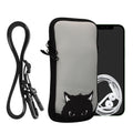 kwmobile Handytasche für Smartphones - Handy Tasche mit Kette 16,5 x 8,9 cm Innenmaße - Don't touch my Phone