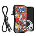 kwmobile Handytasche für Smartphones - Handy Tasche mit Kette 16,5 x 8,9 cm Innenmaße - Don't touch my Phone