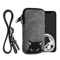 kwmobile Handytasche für Smartphones 6,5" Handy Hülle mit Kette 16,5 x 8,9 cm Innenmaße Don’t touch my Phone