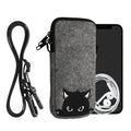 kwmobile Handytasche für Smartphones 6,5" Handy Hülle mit Kette 16,5 x 8,9 cm Innenmaße Don’t touch my Phone