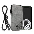kwmobile Handytasche für Smartphones 6,5" Handy Hülle mit Kette 16,5 x 8,9 cm Innenmaße Don’t touch my Phone