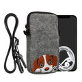 kwmobile Handytasche für Smartphones 6,5" Handy Hülle mit Kette 16,5 x 8,9 cm Innenmaße Don’t touch my Phone
