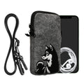kwmobile Handytasche für Smartphones 6,5" Handy Hülle mit Kette 16,5 x 8,9 cm Innenmaße Don’t touch my Phone