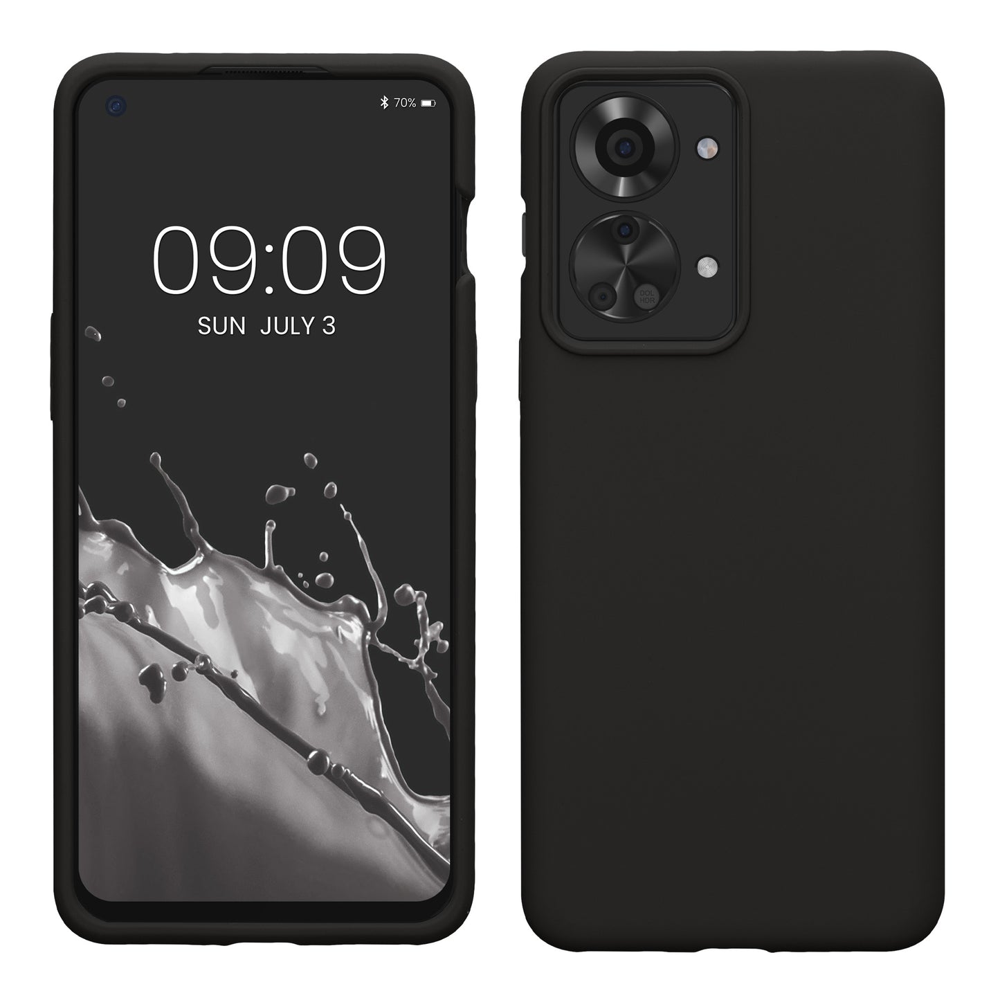 kwmobile Handyhülle für OnePlus Nord 2T 5G Hülle Case Silikon Kabelloses Laden Schutzhülle Cover