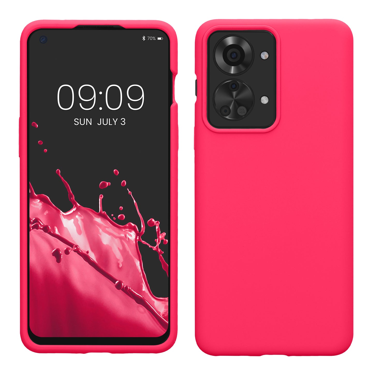 kwmobile Handyhülle für OnePlus Nord 2T 5G Hülle Case Silikon Kabelloses Laden Schutzhülle Cover