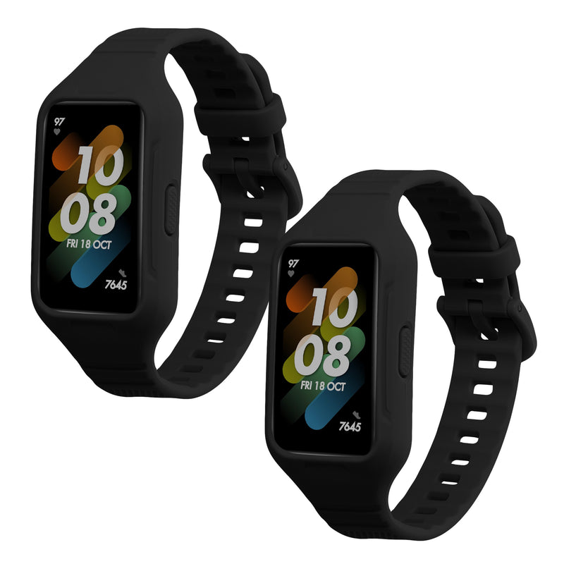 kwmobile Uhrenarmband für Huawei Band 7 / Band 6 / Honor Band 6 Armband Fitnesstracker Band Set Ersatzarmband Smartwatch