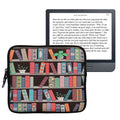 kwmobile Tasche für eReader - Hülle Schutzhülle Galaxie Baum Wiese Grau Schwarz - Innenmaße