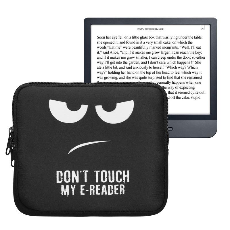 kwmobile Tasche für eReader - Hülle Schutzhülle Galaxie Baum Wiese Grau Schwarz - Innenmaße