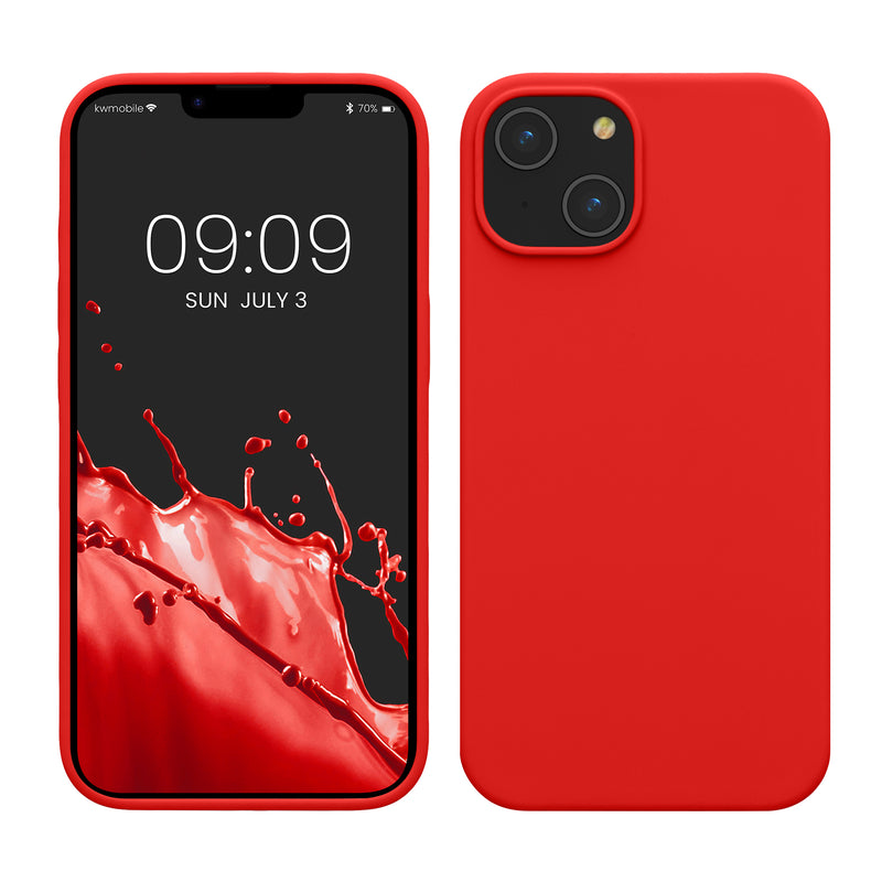 kwmobile Handyhülle für iPhone 14 - Hülle Silikon - kabelloses Laden
