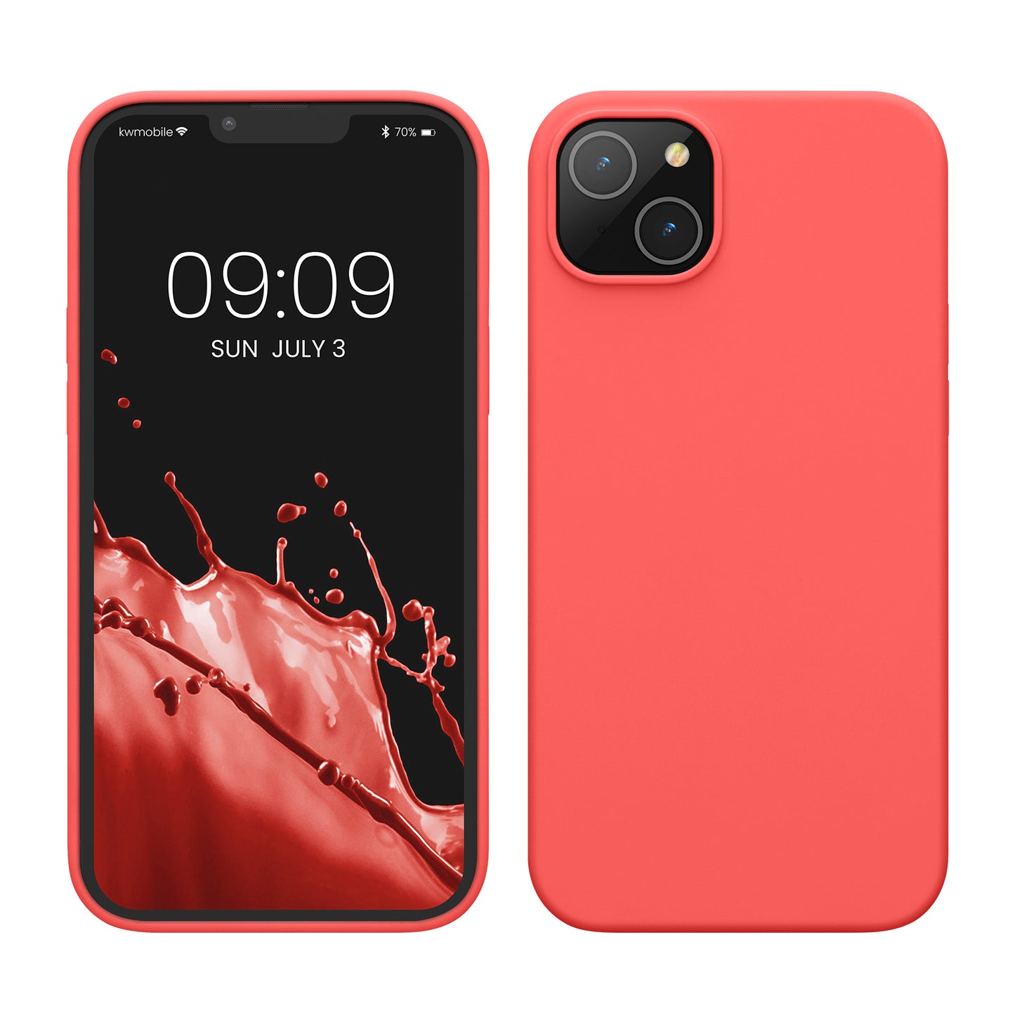 kwmobile Handyhülle für iPhone 14 Plus Case - Hülle Silikon - kabelloses Laden