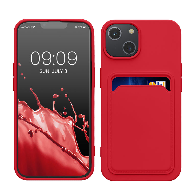 kwmobile Handyhülle kompatibel mit Apple iPhone 14 Hülle - Handy Cover mit Fach für Karten
