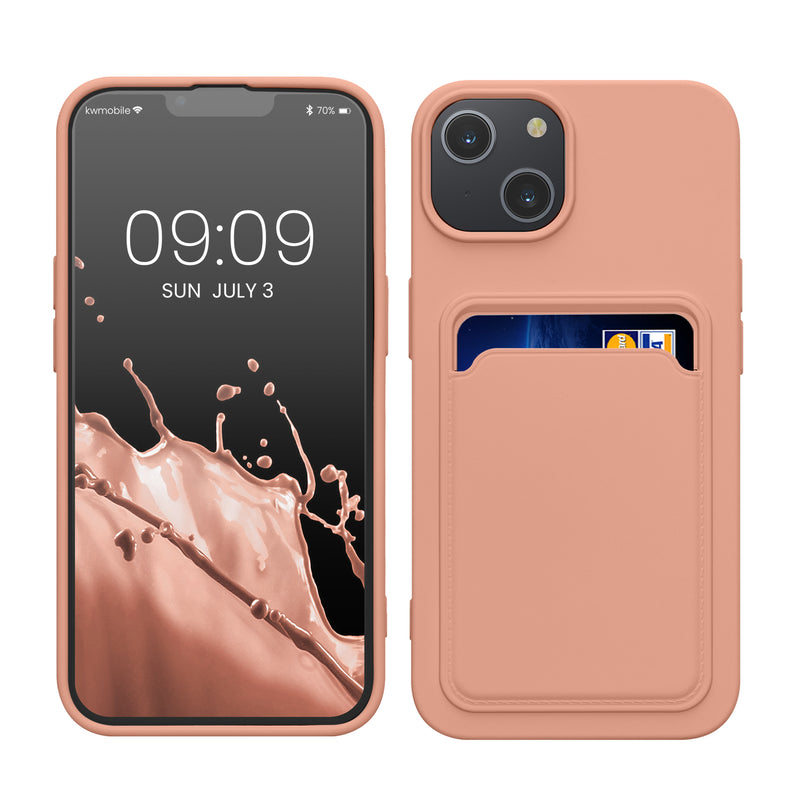 kwmobile Handyhülle kompatibel mit Apple iPhone 14 Hülle - Handy Cover mit Fach für Karten