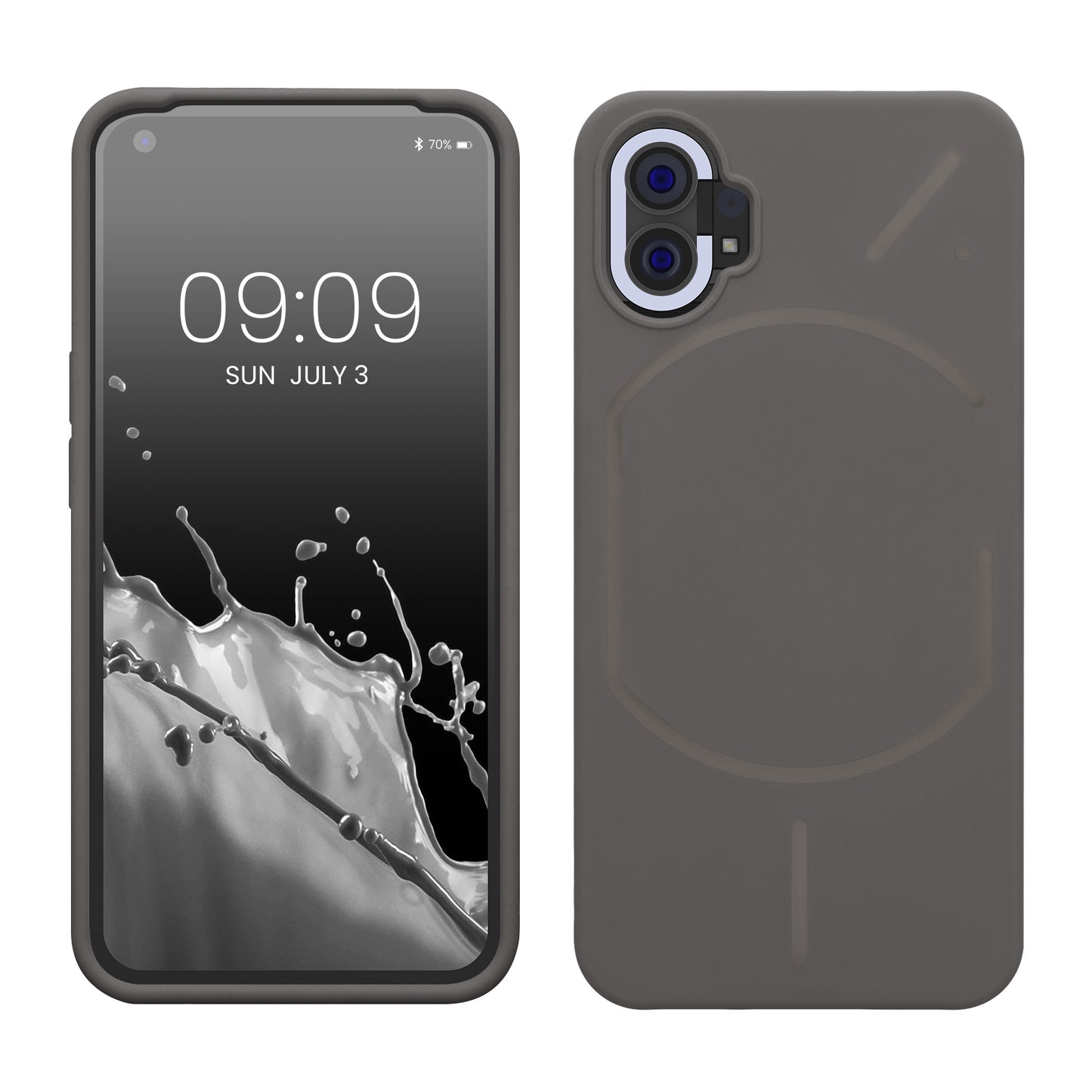kwmobile Handyhülle für Nothing Phone (1) Hülle - Case Silikon - Kabelloses Laden - Schutzhülle Cover