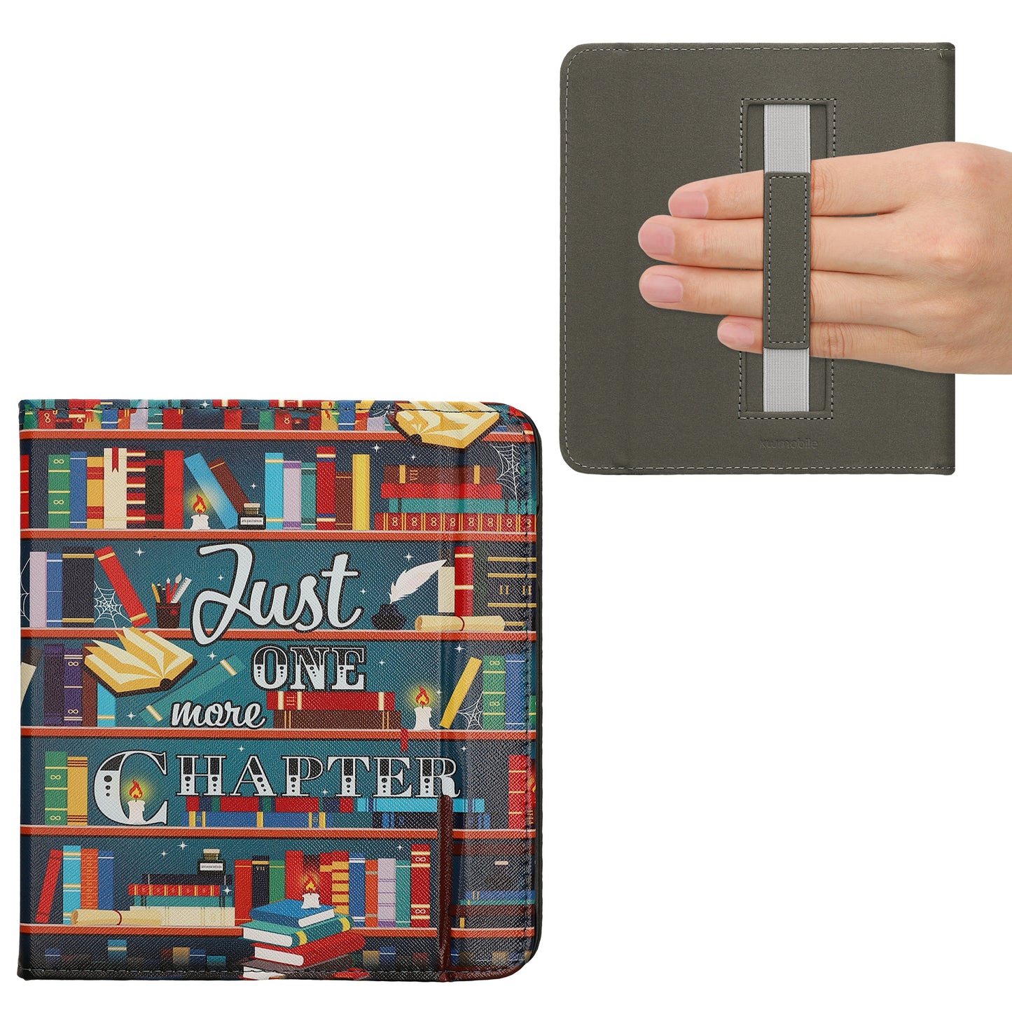 kwmobile Schutzhülle für Tolino Epos 3 Hülle - eReader Flip Case mit Handschlaufe und Auto Sleep Funktion