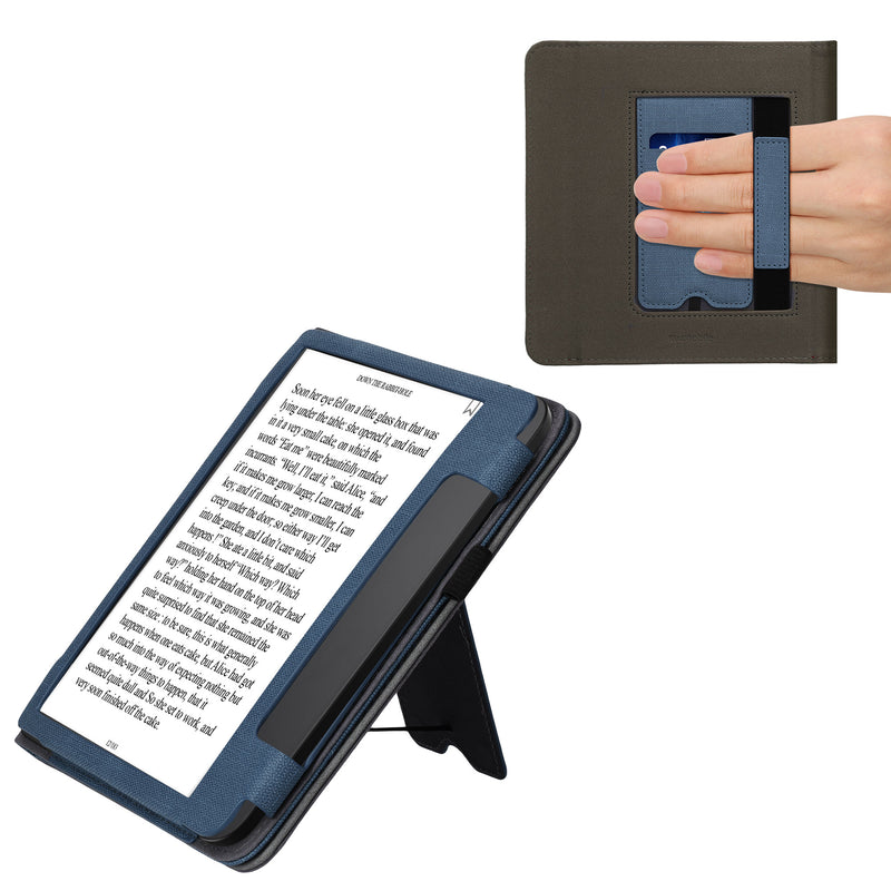kwmobile Hülle kompatibel mit Tolino Epos 3 Hülle Flip Case mit Handschlaufe Cover