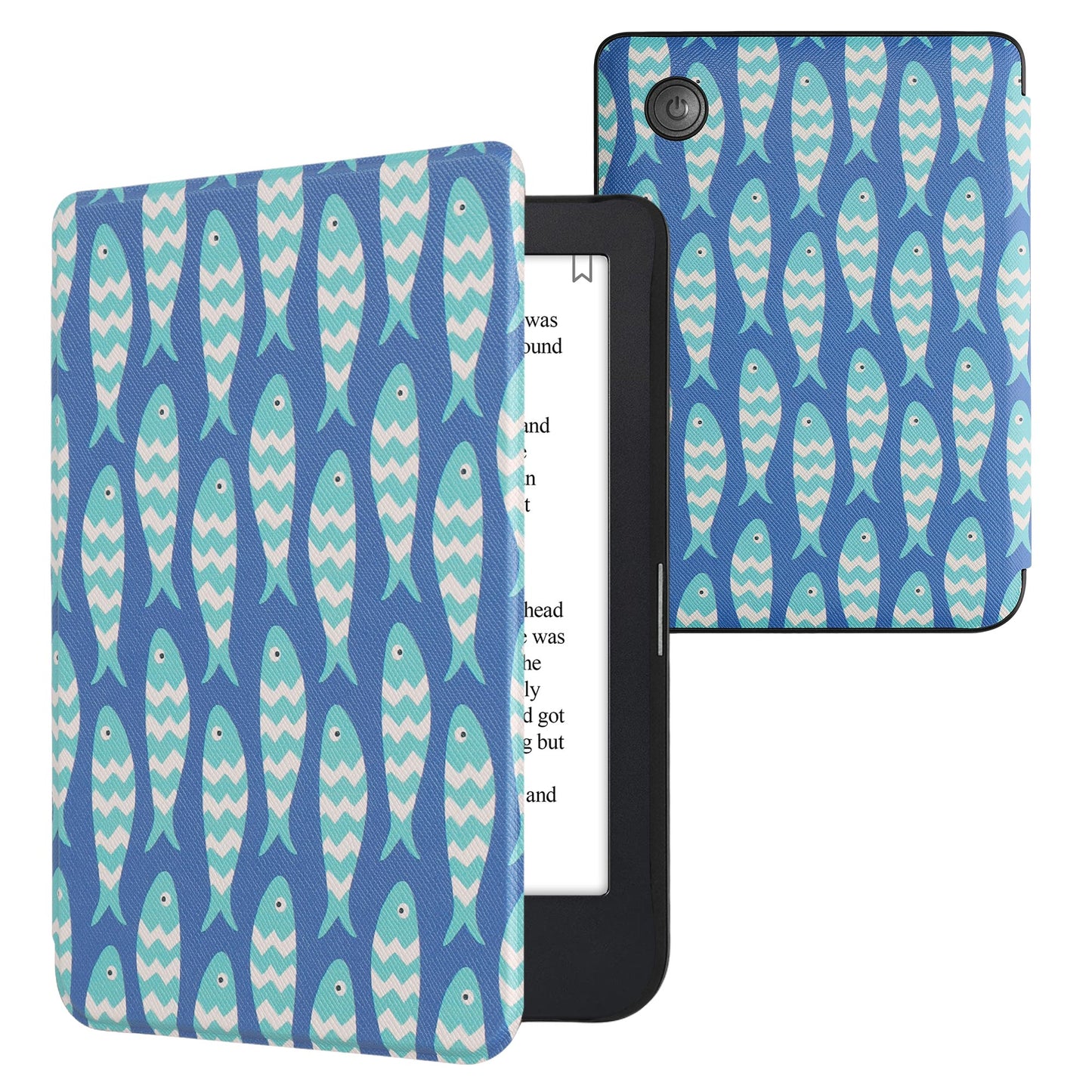kwmobile Schutzhülle für Kobo Clara 2E / Tolino Shine 4 Hülle - eReader Flip Case mit Auto Sleep Funktion