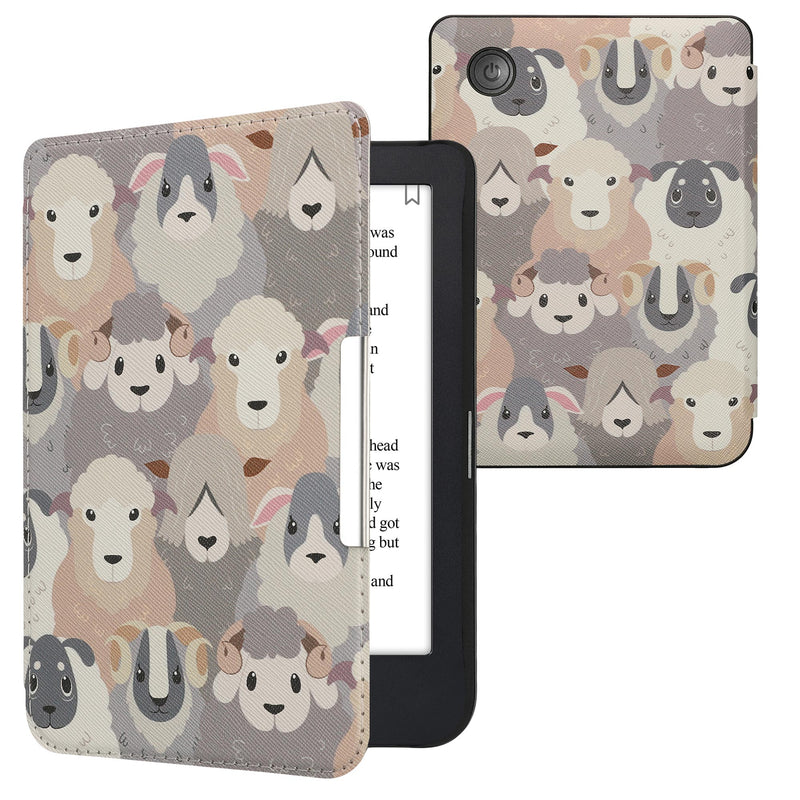 kwmobile Schutzhülle für Kobo Clara 2E / Tolino Shine 4 Hülle - eReader Flip Case mit Auto Sleep Funktion