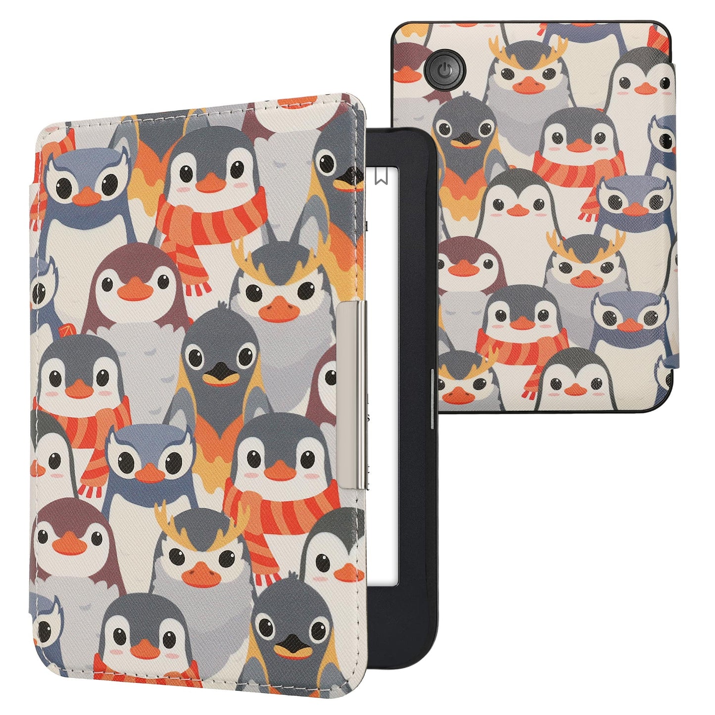 kwmobile Schutzhülle für Kobo Clara 2E / Tolino Shine 4 Hülle - eReader Flip Case mit Auto Sleep Funktion