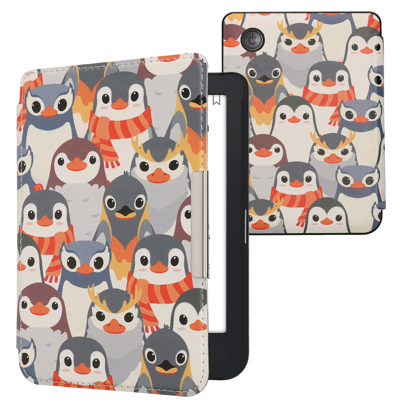 kwmobile Schutzhülle für Kobo Clara 2E / Tolino Shine 4 Hülle - eReader Flip Case mit Auto Sleep Funktion