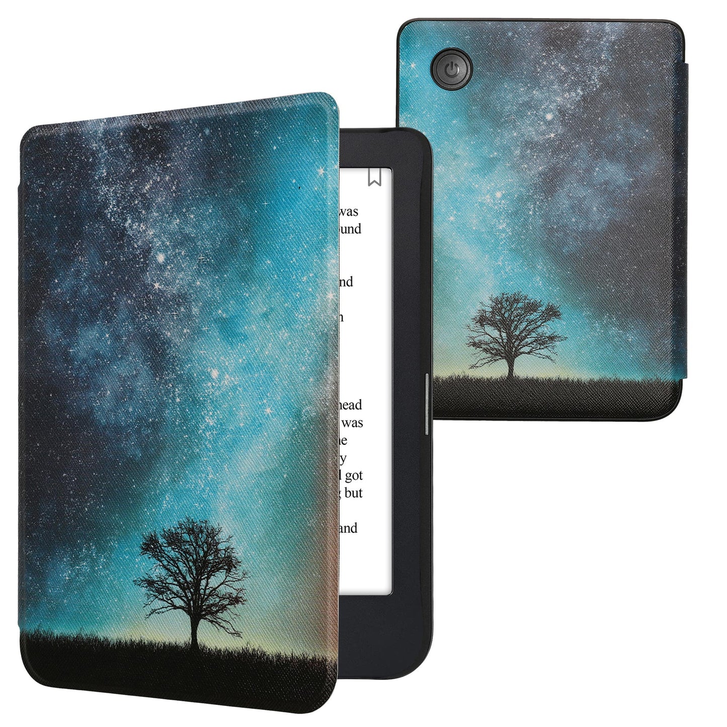 kwmobile Schutzhülle für Kobo Clara 2E / Tolino Shine 4 Hülle - eReader Flip Case mit Auto Sleep Funktion