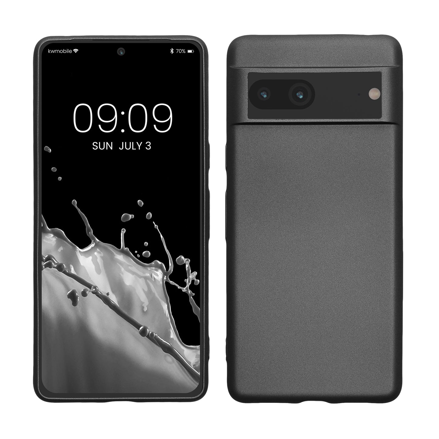 kwmobile Case kompatibel mit Google Pixel 7 Hülle - Schutzhülle aus Silikon metallisch schimmernd - Handyhülle