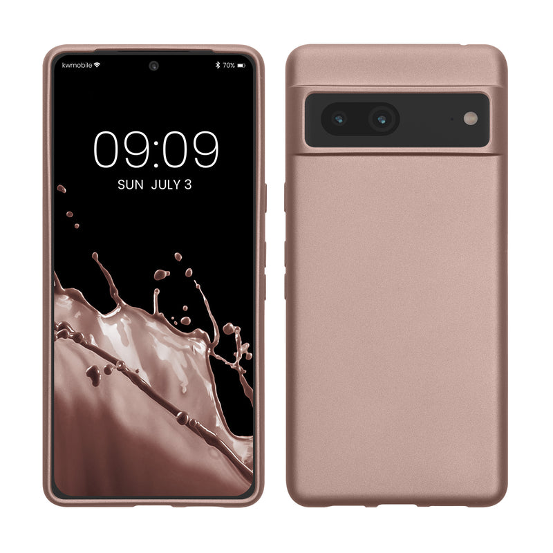 kwmobile Case kompatibel mit Google Pixel 7 Hülle - Schutzhülle aus Silikon metallisch schimmernd - Handyhülle